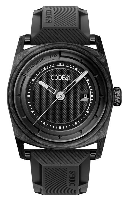 Code41 ANOMALY-02 Forged Carbon Replica Watch AN02-CA-BK-STP1.ST-24-RUB-R41-BK-DEP2-BK